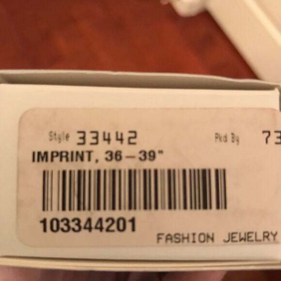 Lia Sophia "Imprint" Hematite Tone Necklace 35-38” - Picture 5 of 5